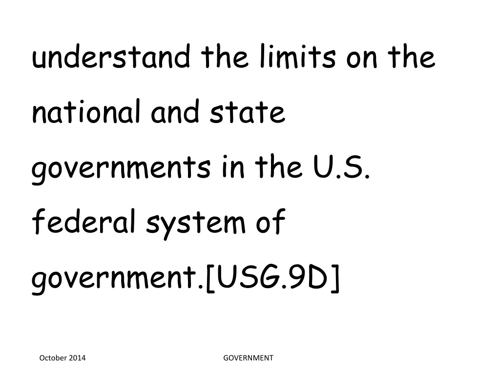 understand the limits on the national and state