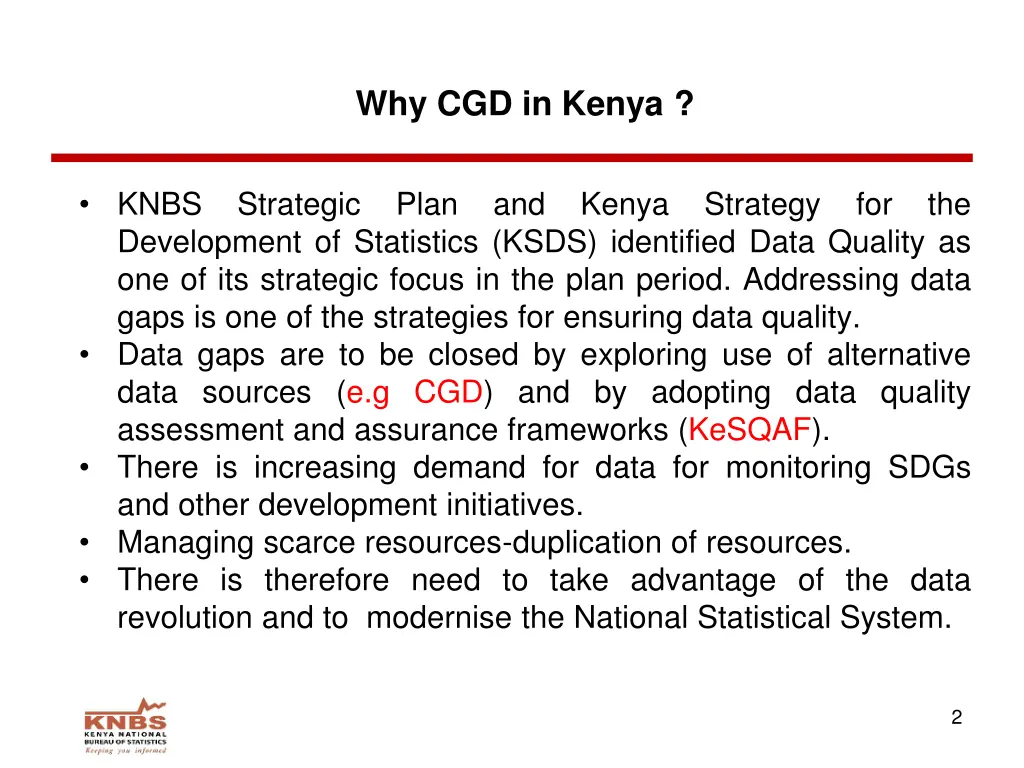 why cgd in kenya