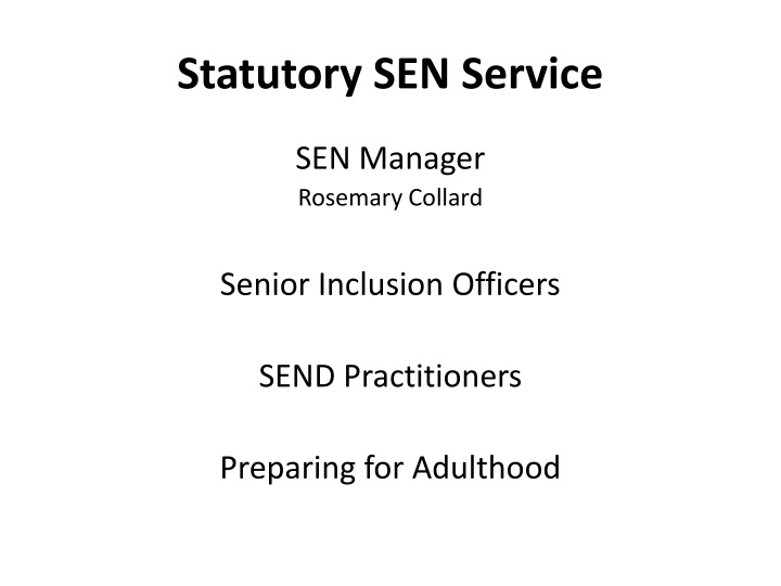 statutory sen service