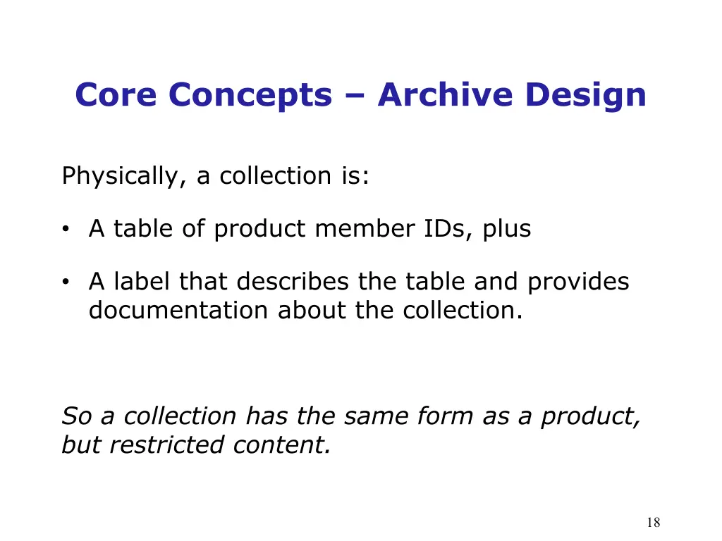 core concepts archive design 3