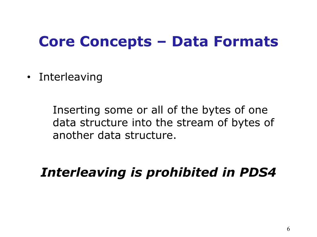 core concepts data formats 2