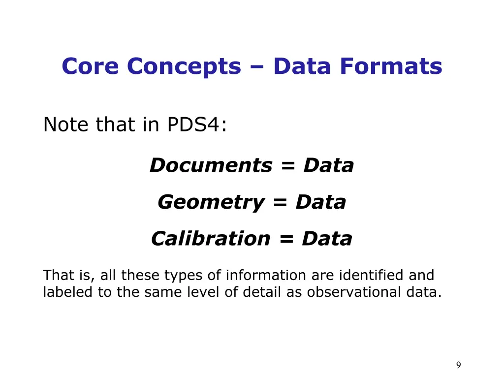 core concepts data formats 5