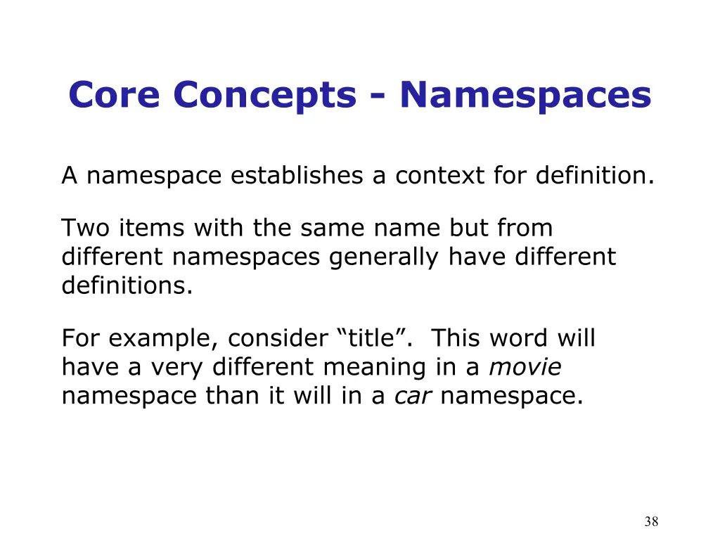 core concepts namespaces