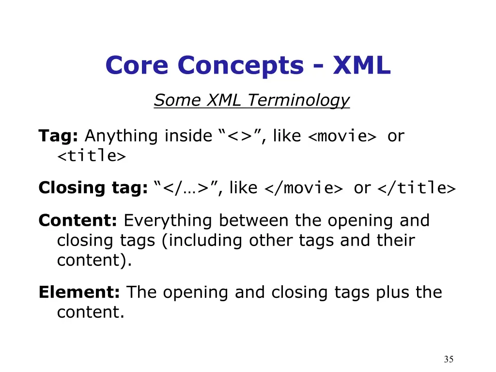 core concepts xml 2