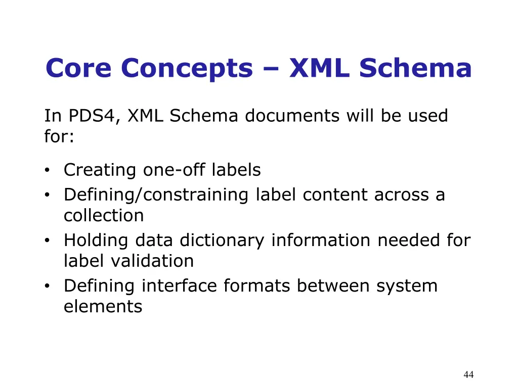 core concepts xml schema 2