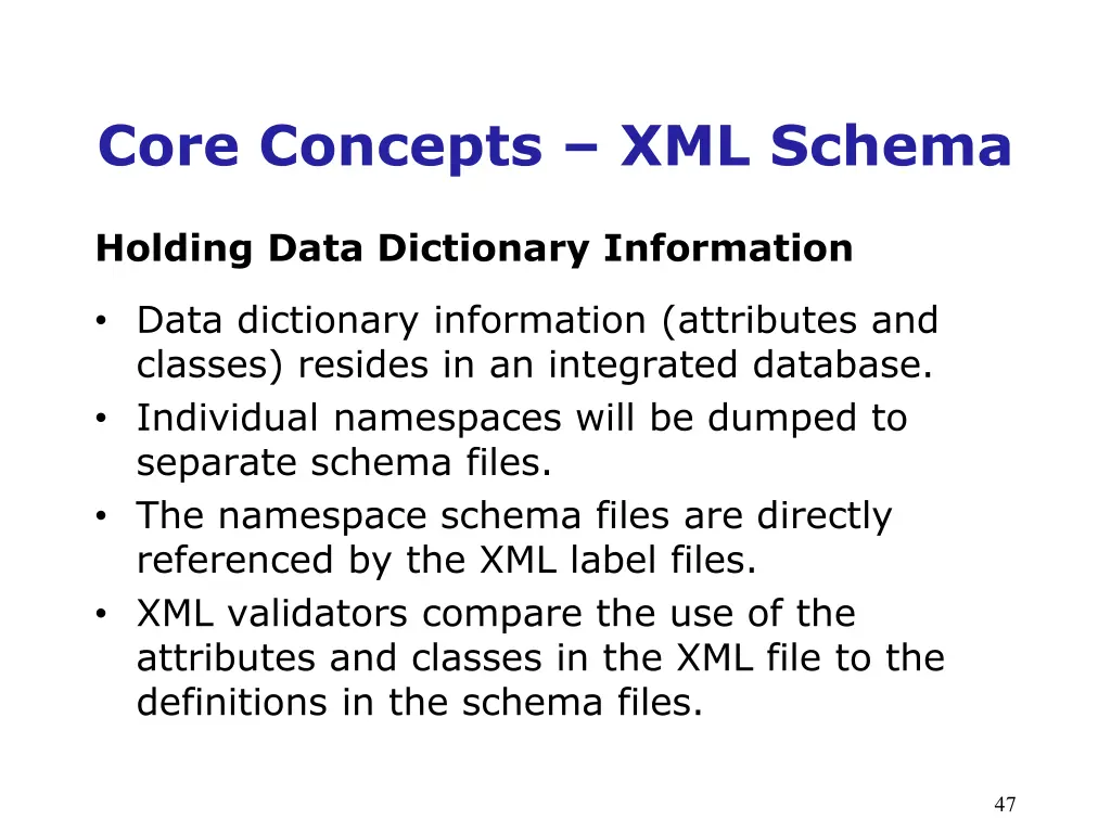 core concepts xml schema 5