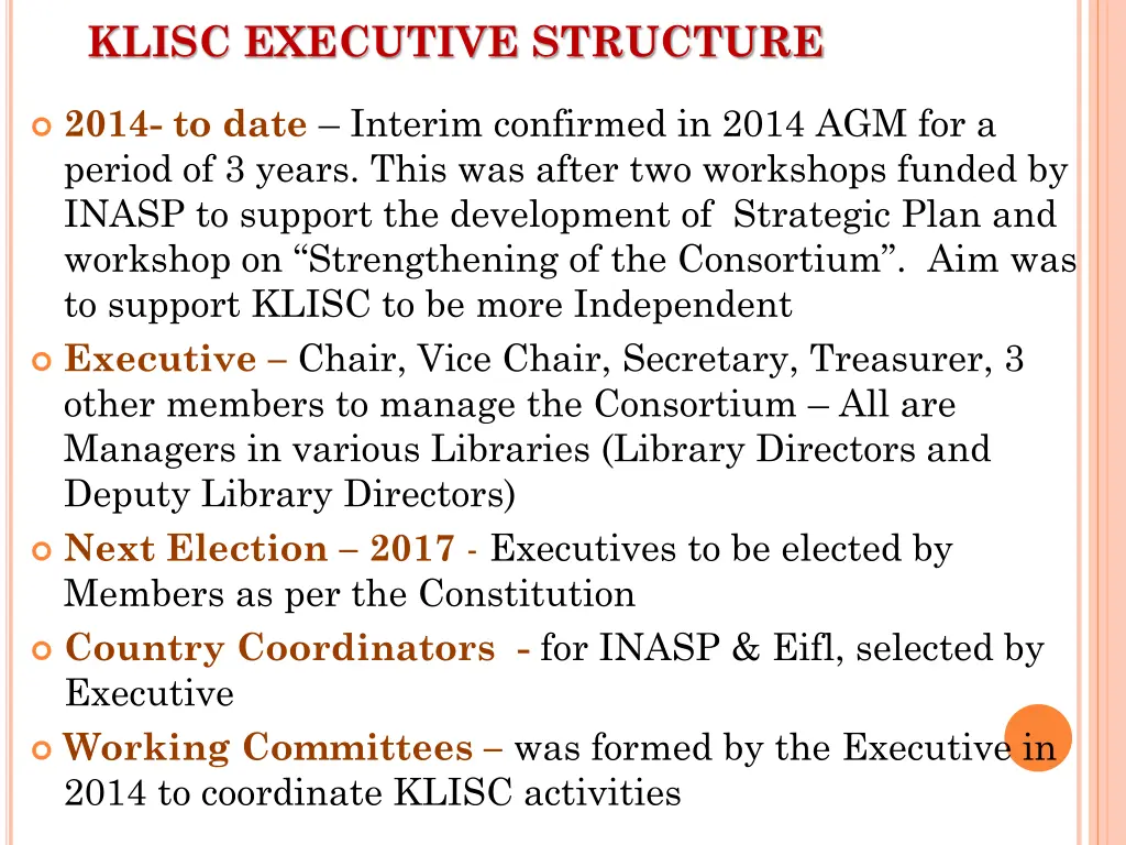 klisc executive structure