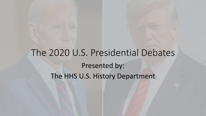 the 2020 u s presidential debates presented