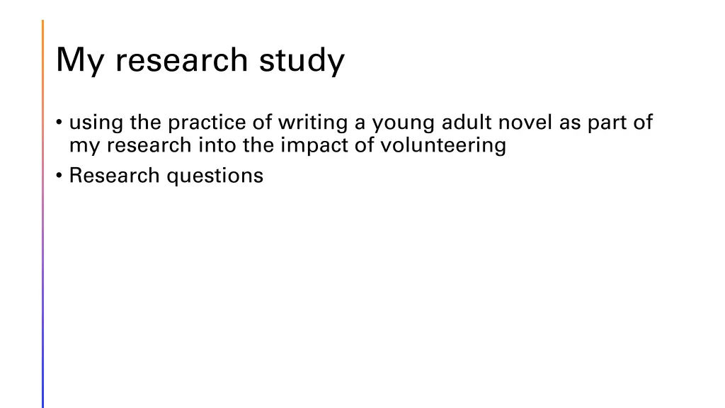 my research study