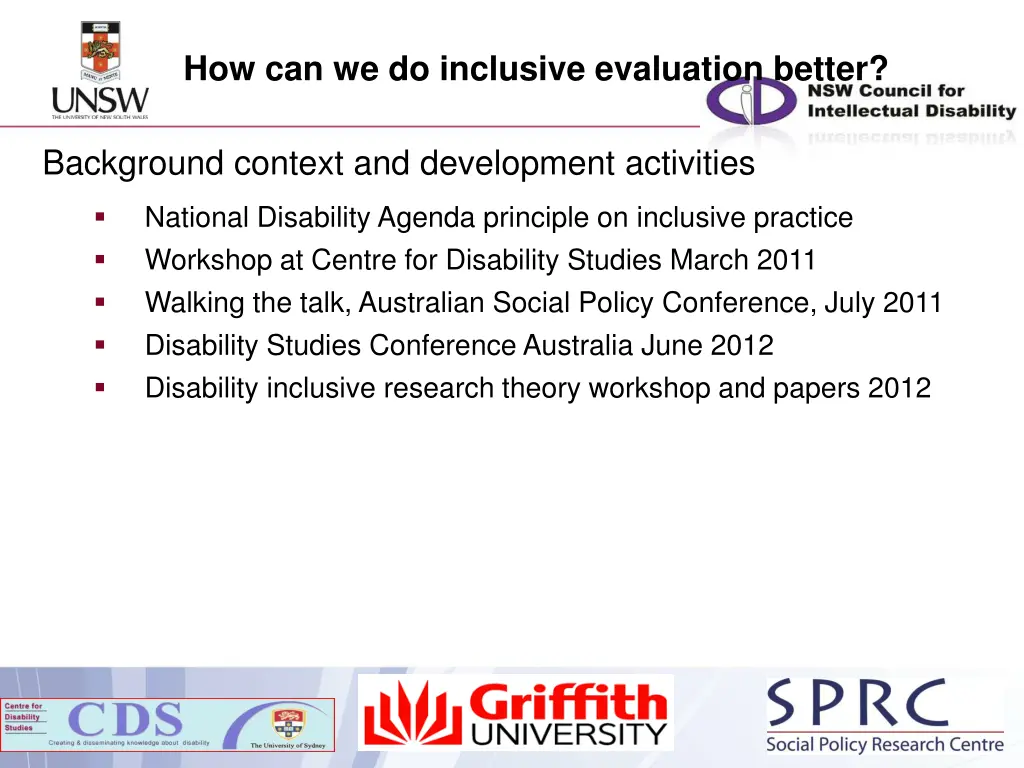 how can we do inclusive evaluation better