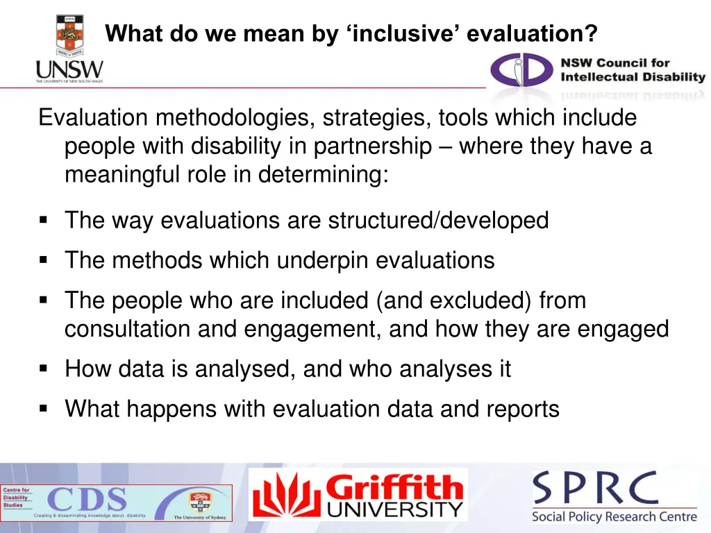 what do we mean by inclusive evaluation