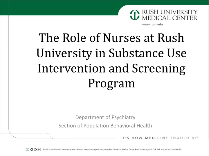 the role of nurses at rush university