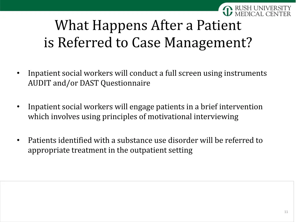 what happens after a patient is referred to case