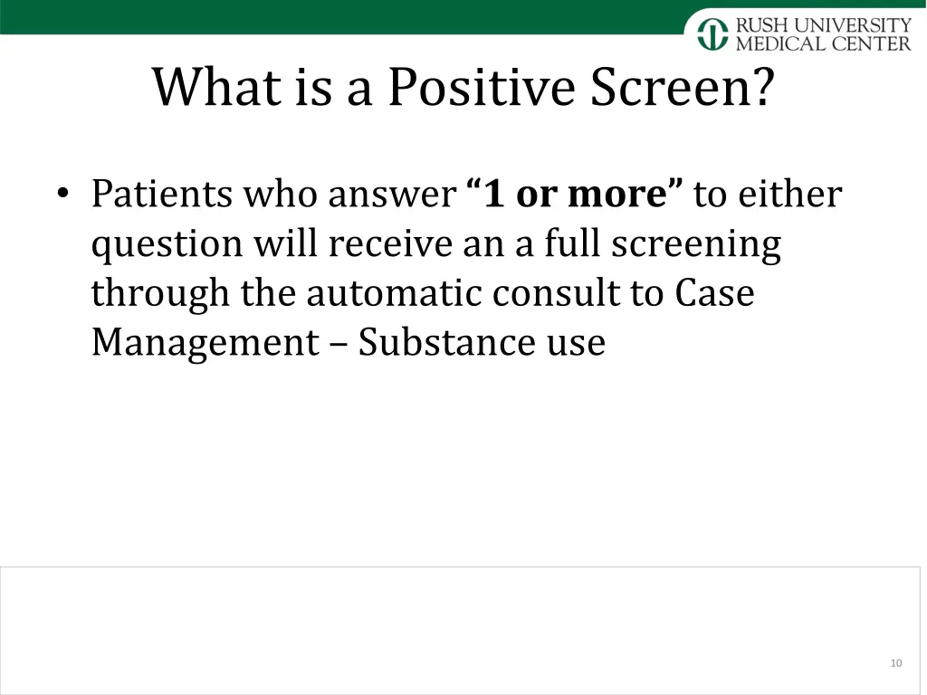 what is a positive screen