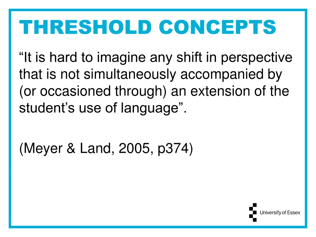 threshold concepts 1