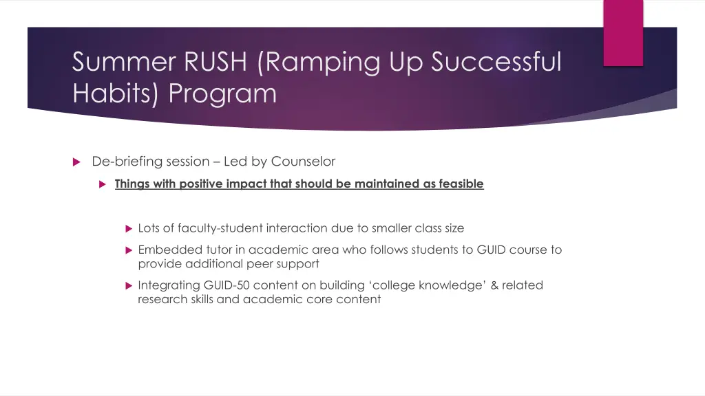 summer rush ramping up successful habits program 2