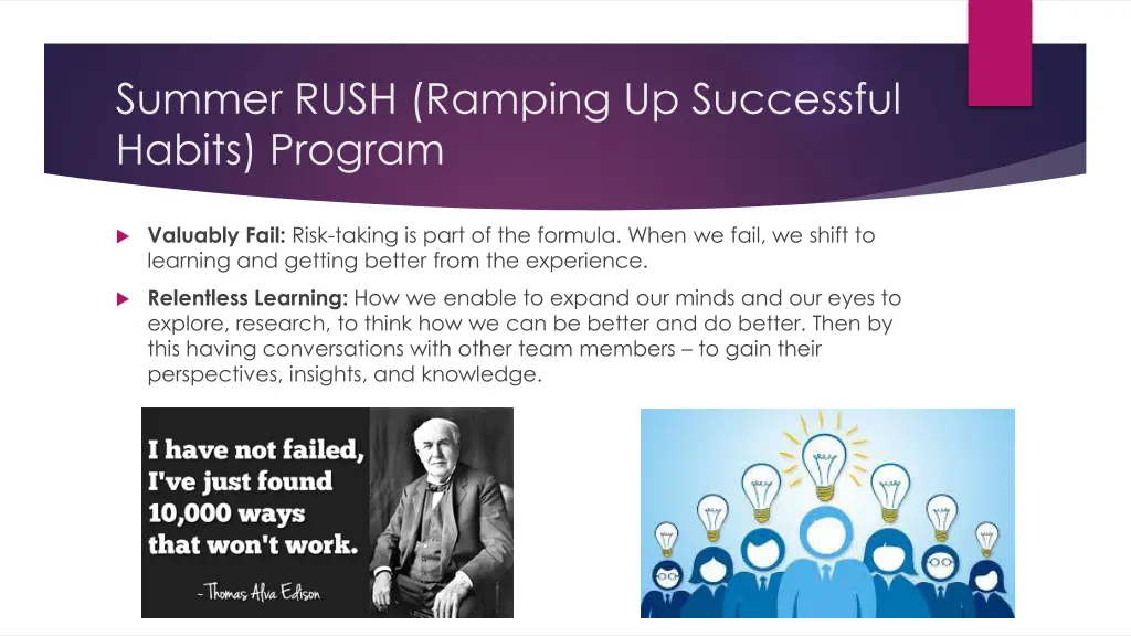 summer rush ramping up successful habits program 4