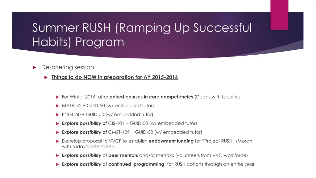 summer rush ramping up successful habits program 5