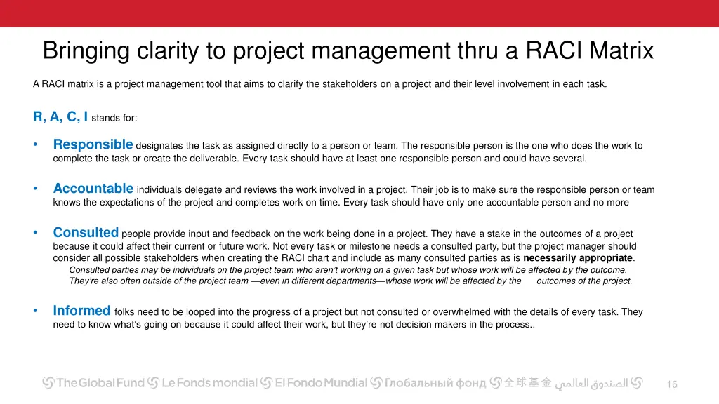 bringing clarity to project management thru