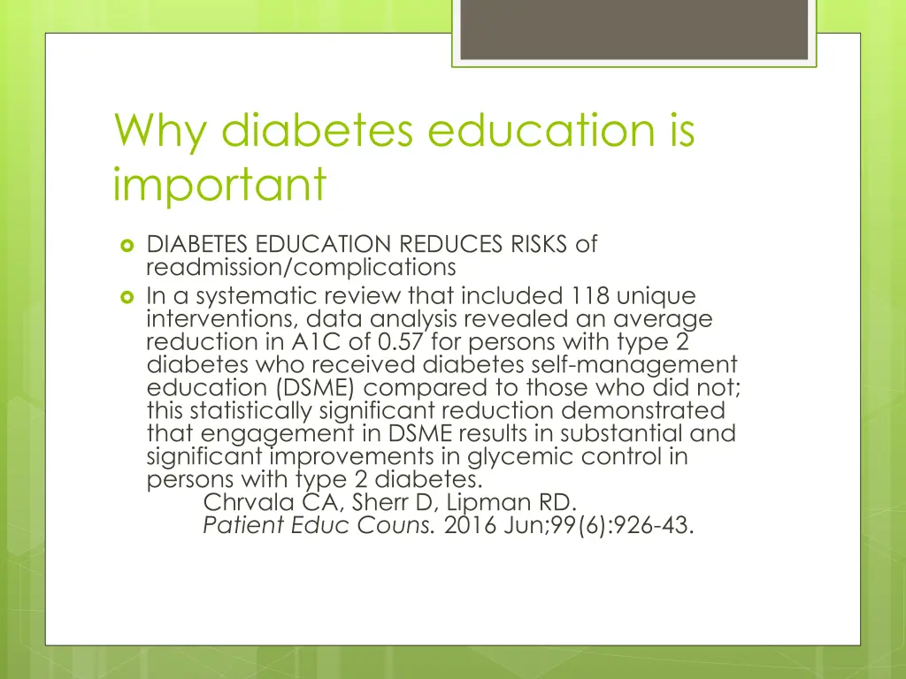 why diabetes education is important