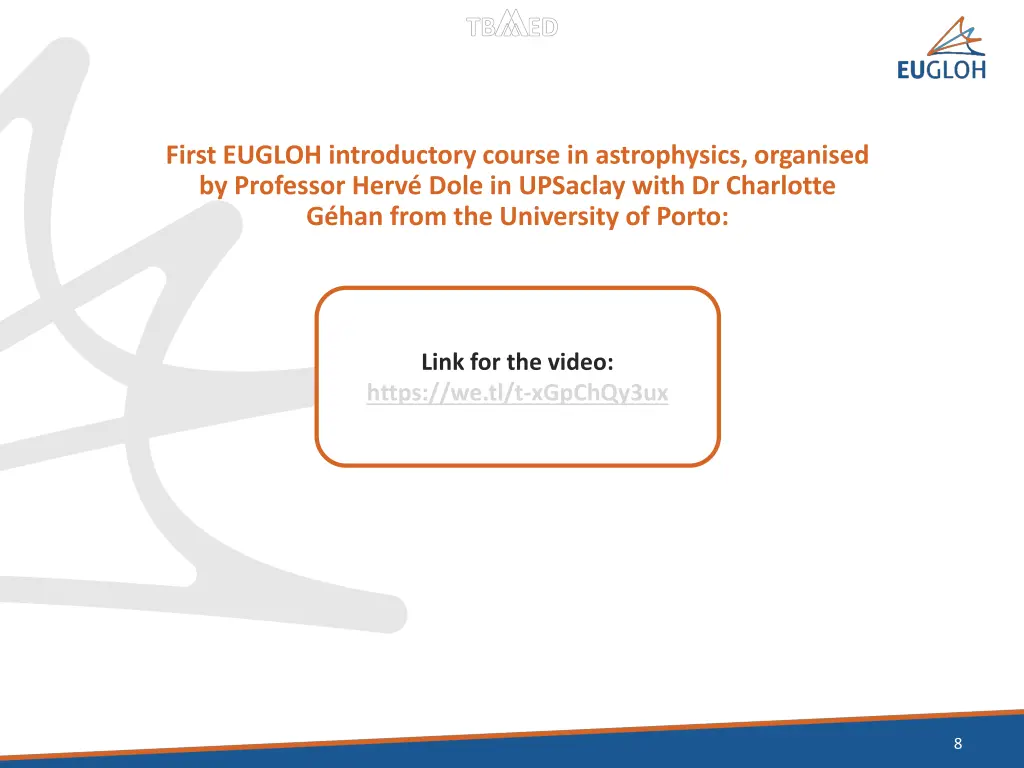 first eugloh introductory course in astrophysics