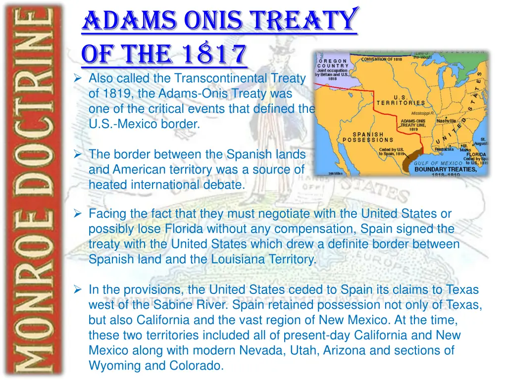 adams onis treaty of the 1817 also called