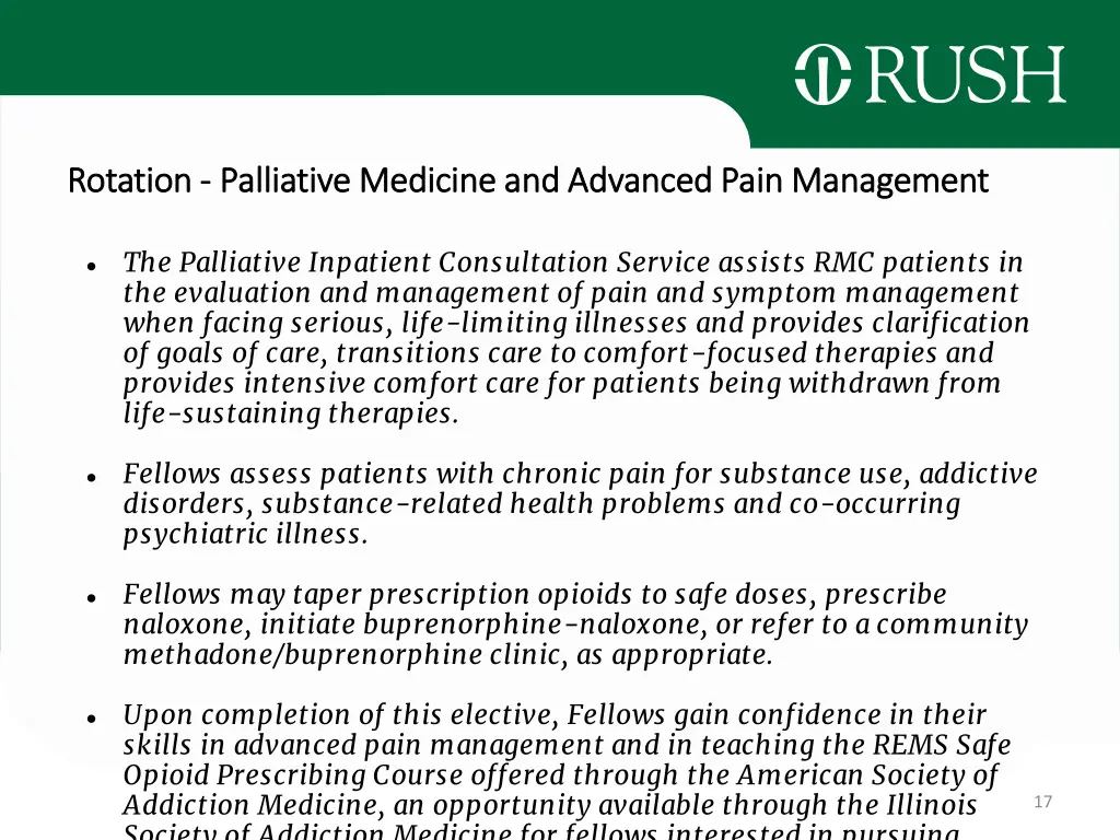 rotation rotation palliative medicine