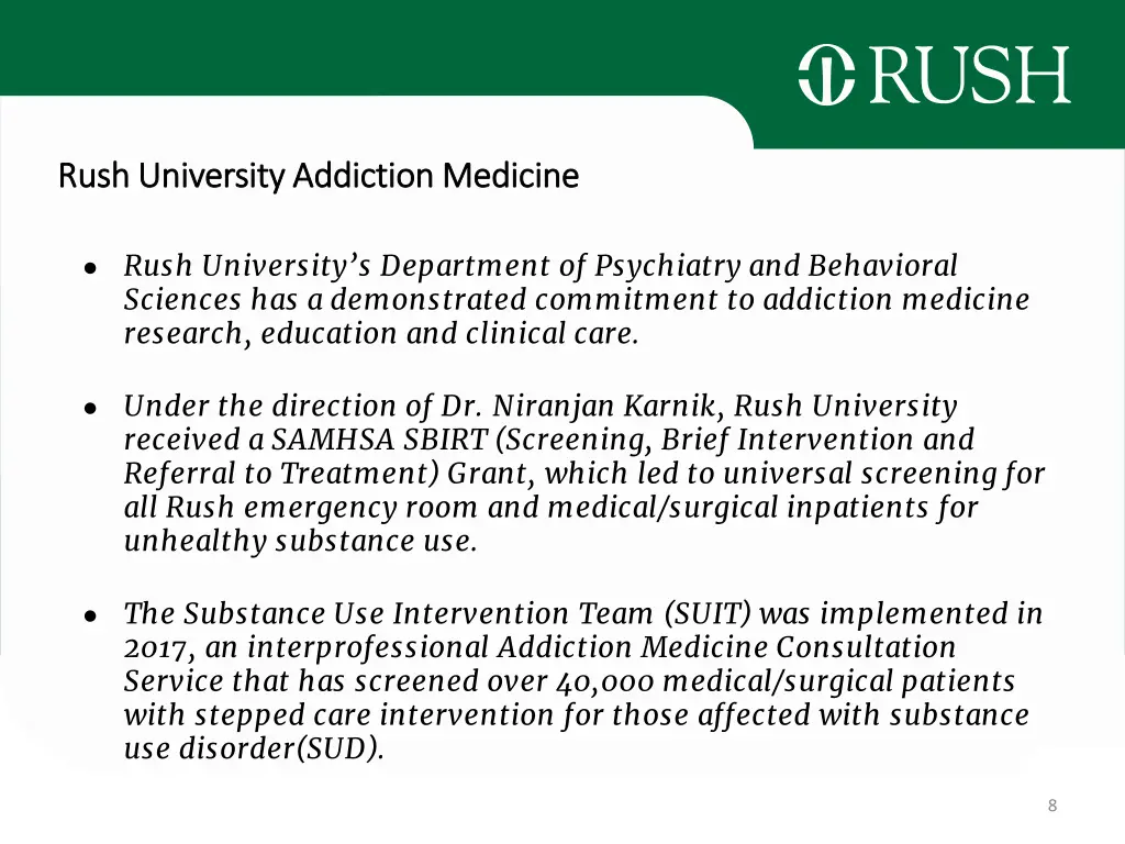 rush university addiction medicine rush