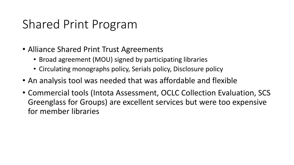 shared print program