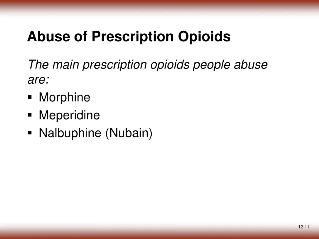 abuse of prescription opioids