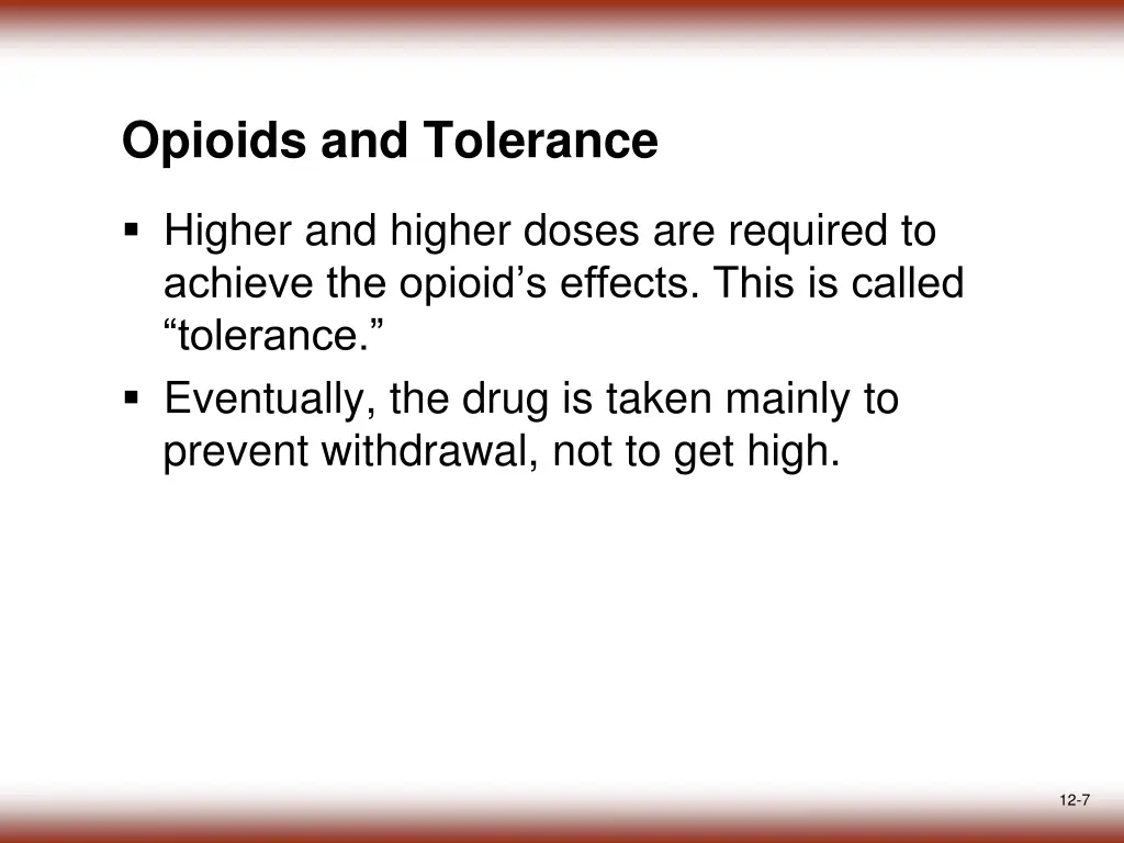 opioids and tolerance