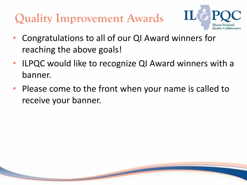 quality improvement awards