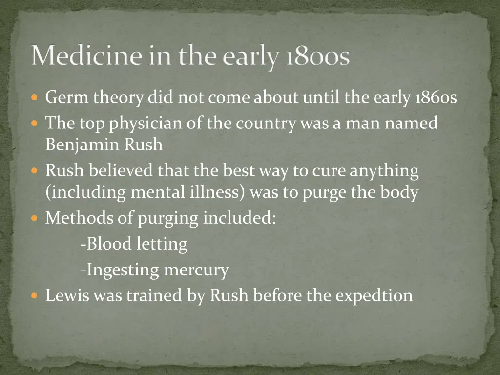 medicine in the early 1800s