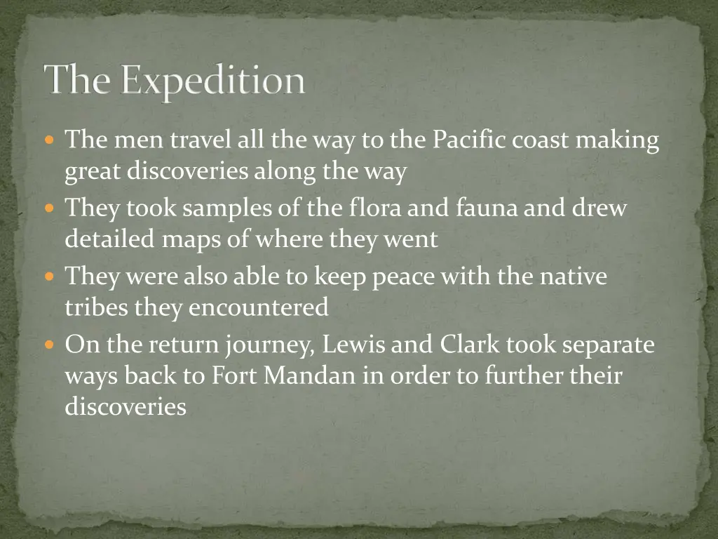 the expedition