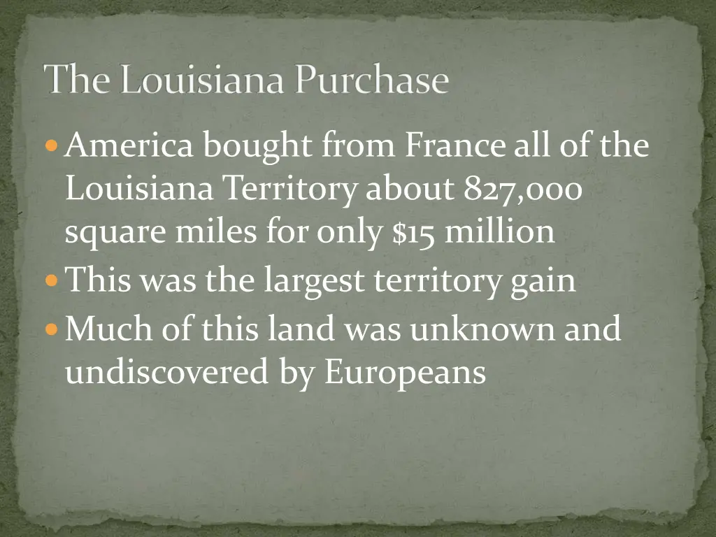 the louisiana purchase