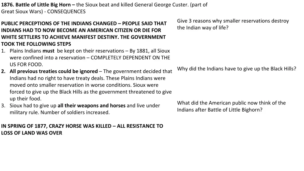 1876 battle of little big horn the sioux beat 2