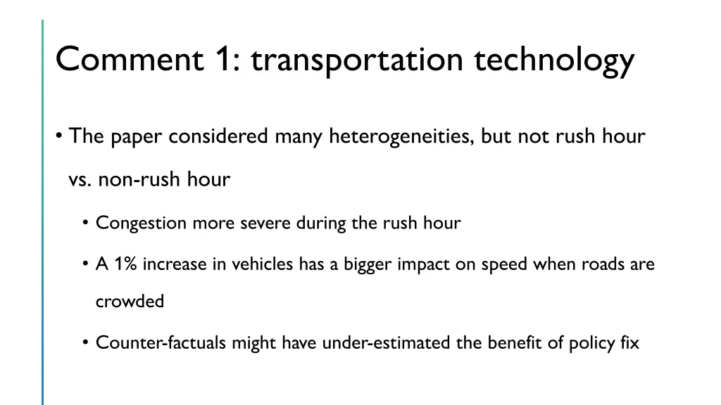 comment 1 transportation technology