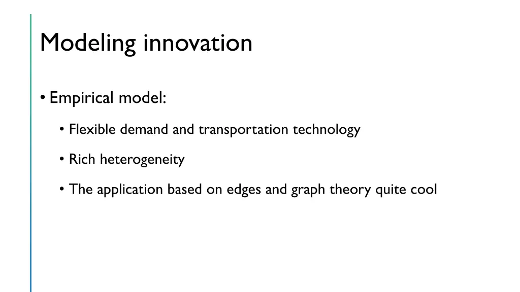 modeling innovation