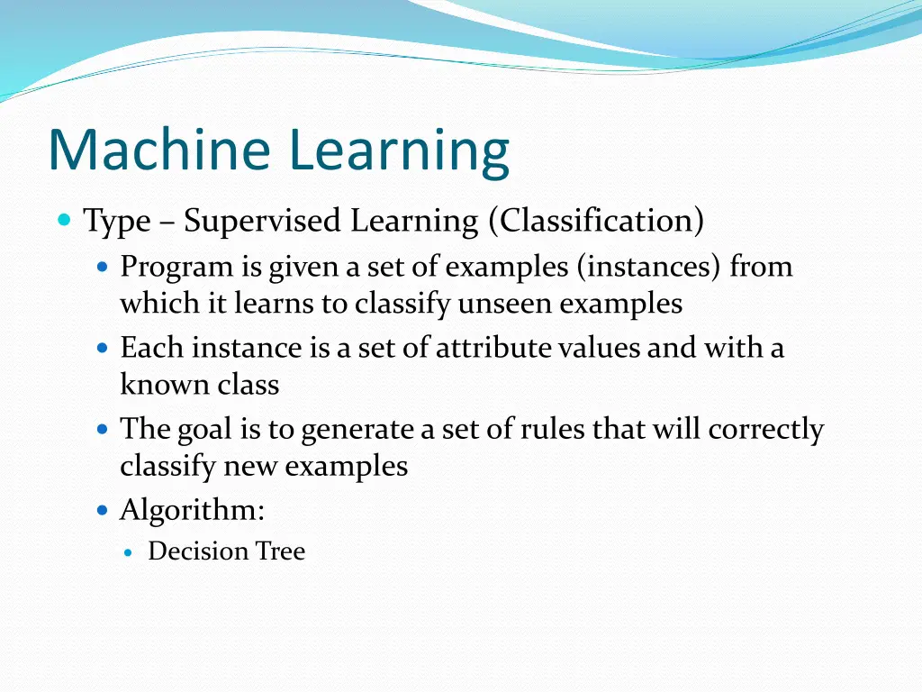 machine learning