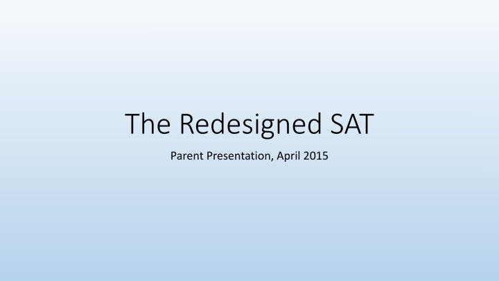 the redesigned sat