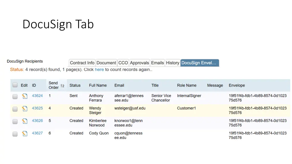 docusign tab