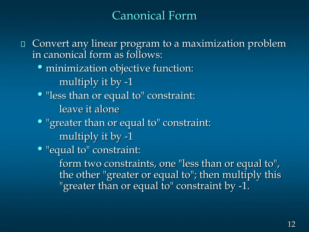 canonical form 1