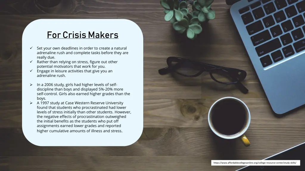 for crisis makers