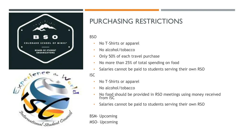 purchasing restrictions