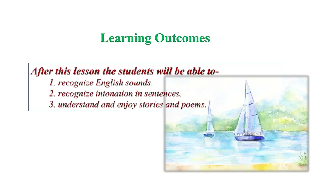 learning outcomes