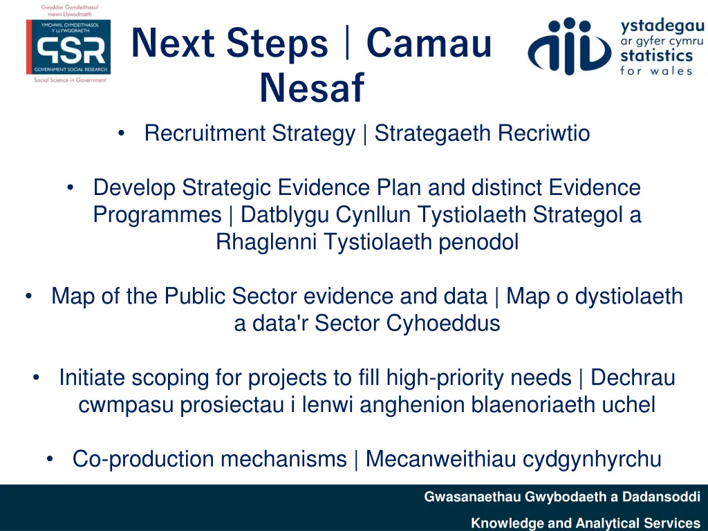 next steps camau nesaf recruitment strategy