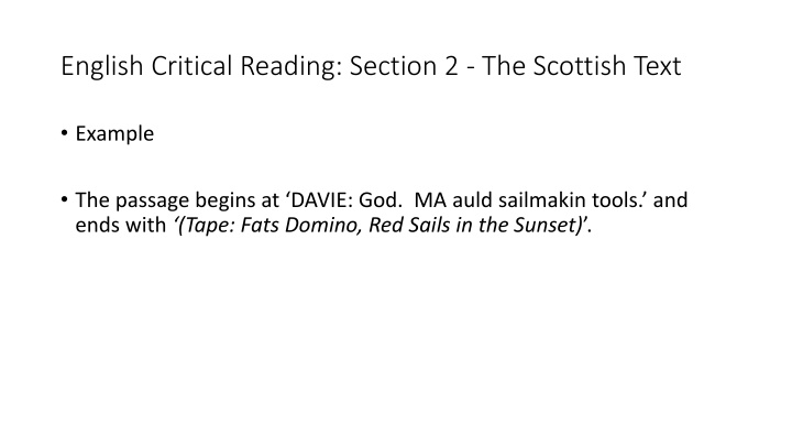 english critical reading section 2 the scottish