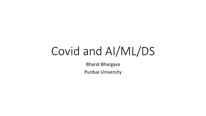 covid and ai ml ds