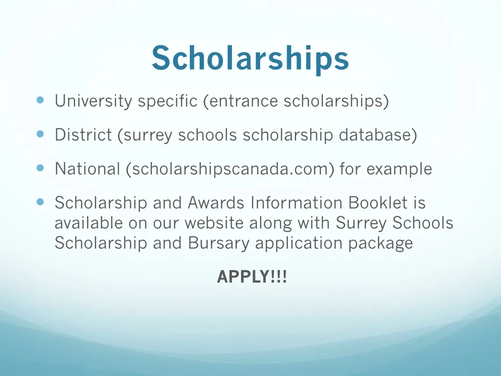 scholarships