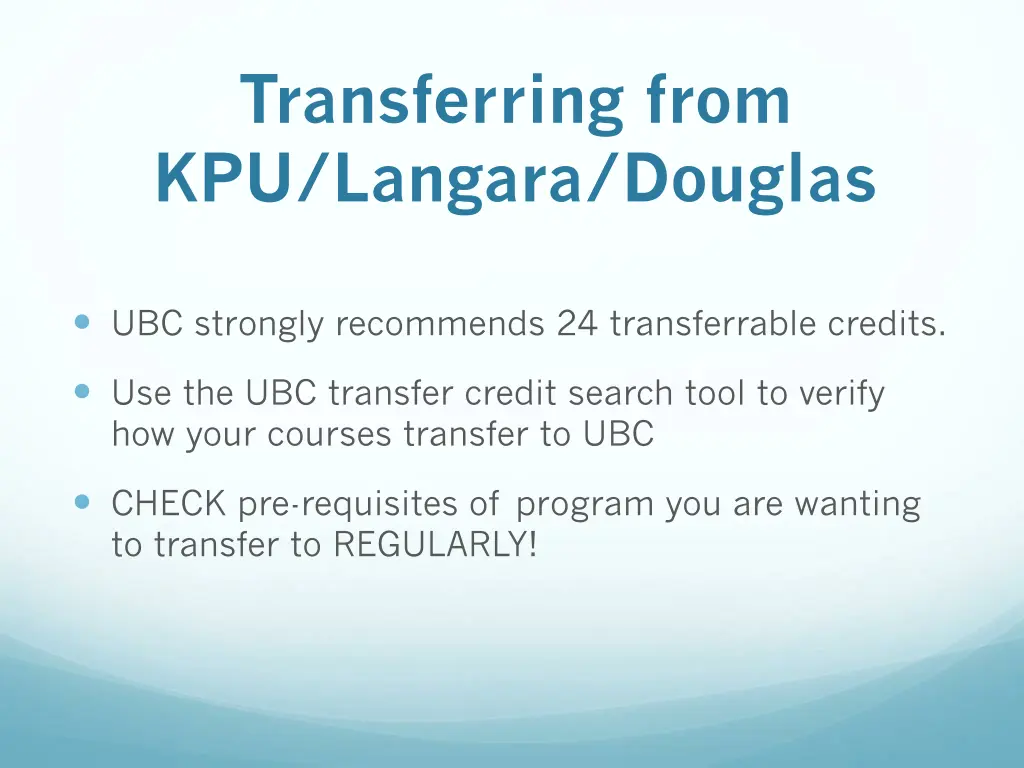 transferring from kpu langara douglas